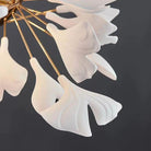 Ginkgo Luxury Chandelier Style E - 8 Lights: L 59''(150cm) x W 11.8''(30cm)Gold+WhiteBlushlighting