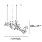 Ginkgo Luxury Chandelier Style I-chandeliers for dining room,chandeliers for stairways,chandeliers for foyer,chandeliers for bedrooms,chandeliers for kitchen,chandeliers for living room-10 Lights: L 39.3''(100cm) x H 15.7''(40cm)-Blushlighting