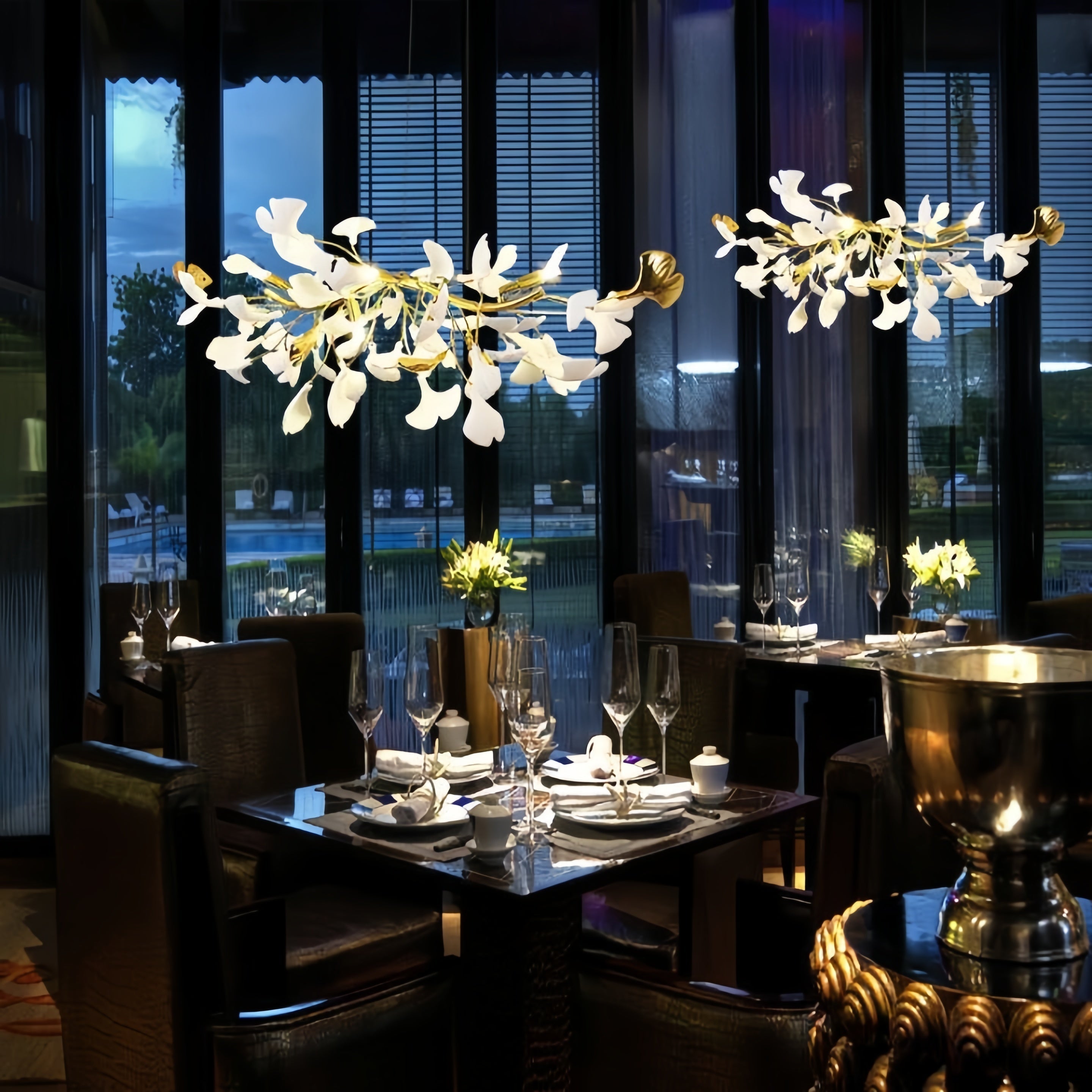 Ginkgo Luxury Linear Chandelier Style C-