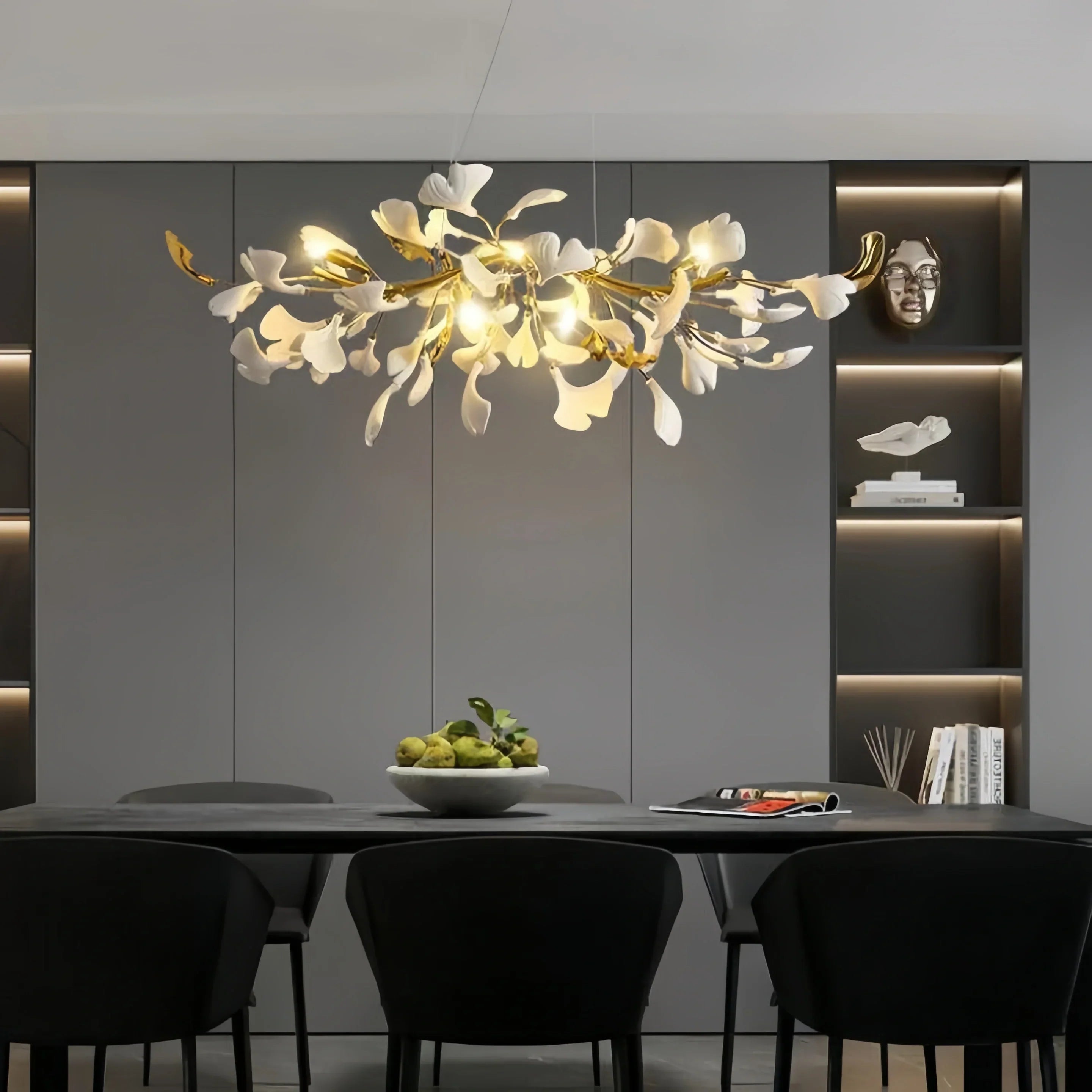 Ginkgo Luxury Linear Chandelier Style C-