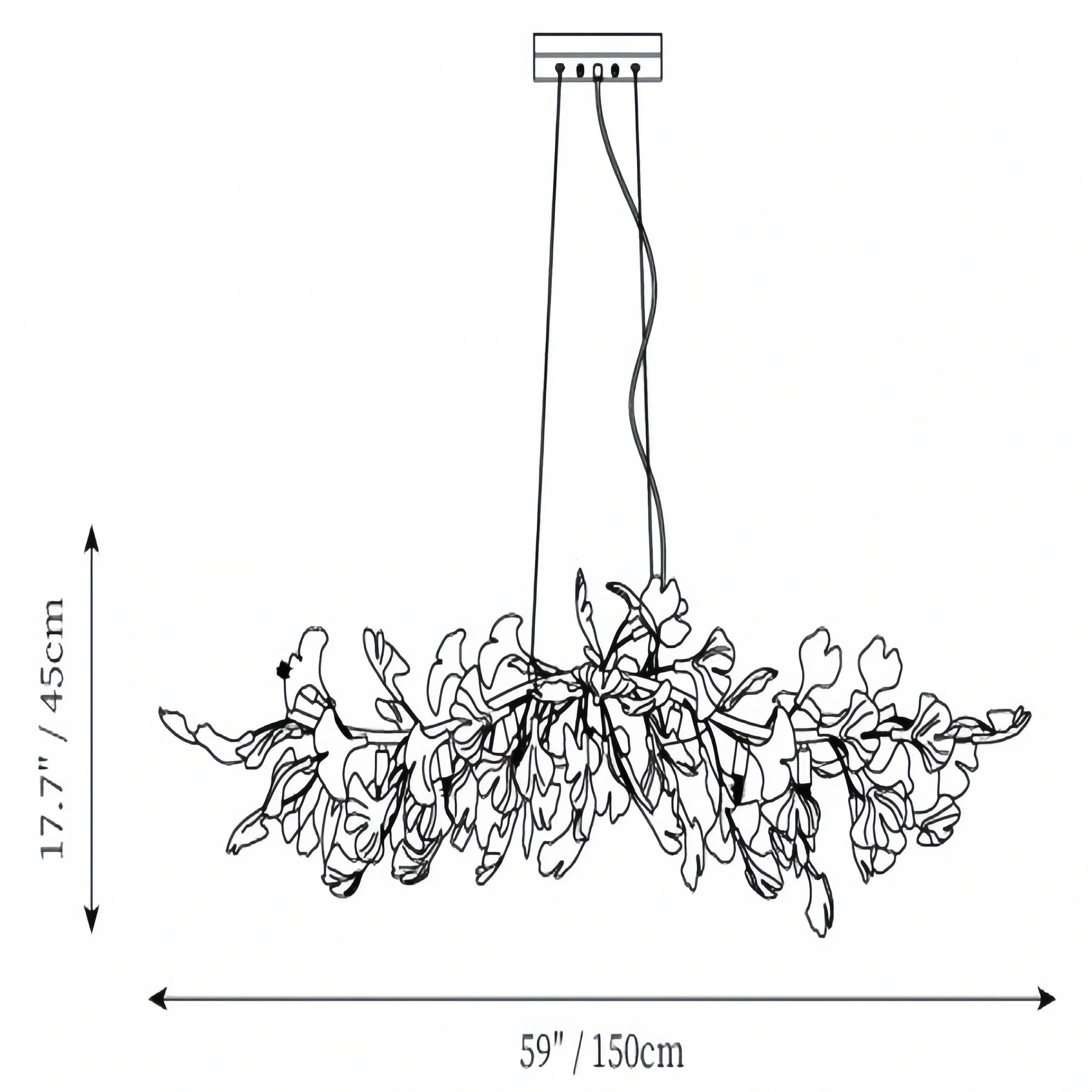 Ginkgo Luxury Linear Chandelier Style C-