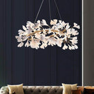 Ginkgo Round Chandelier-chandeliers for dining room,chandeliers for stairways,chandeliers for foyer,chandeliers for bedrooms,chandeliers for kitchen,chandeliers for living room-31"-Blushlighting