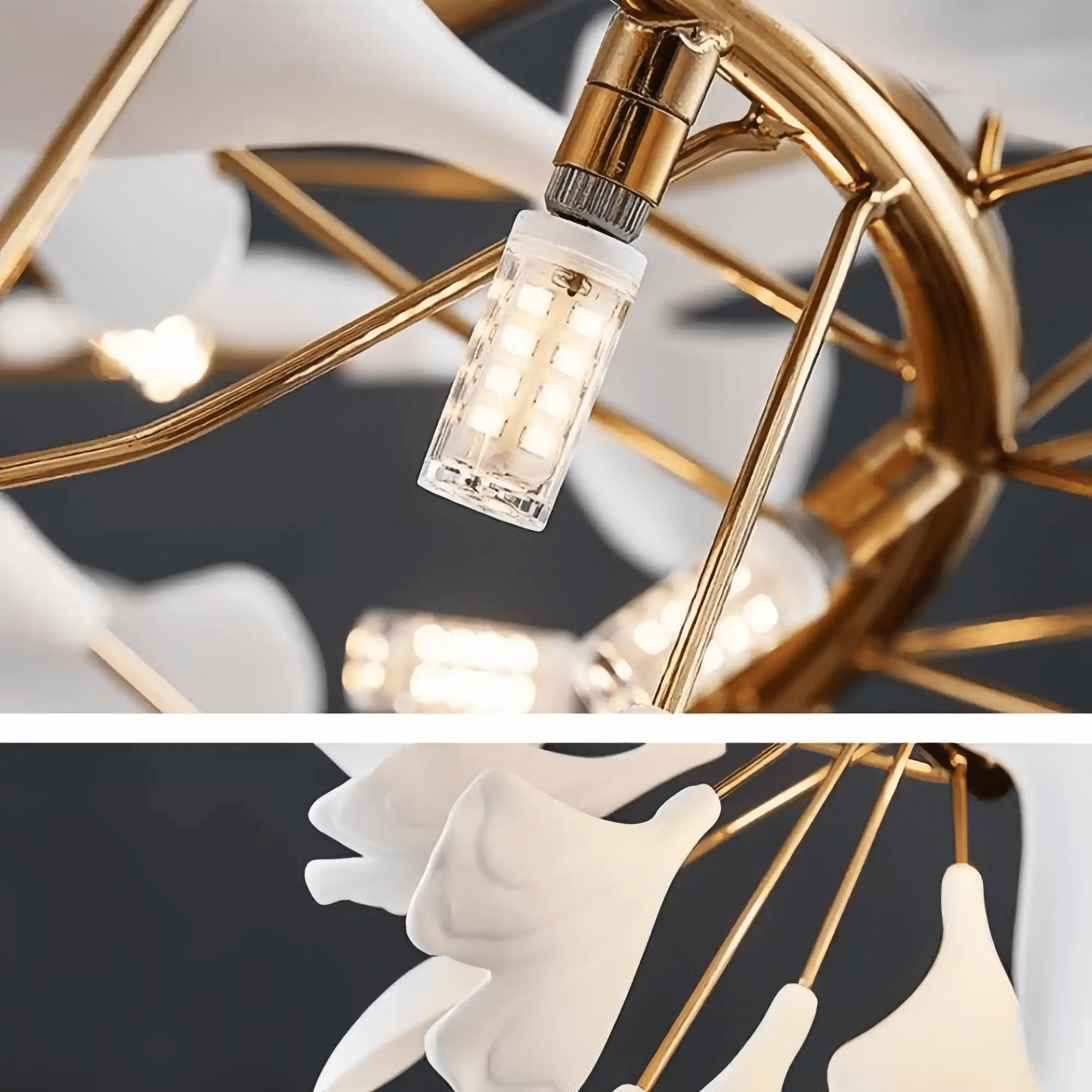 Ginkgo Round Chandelier - 24"Blushlighting