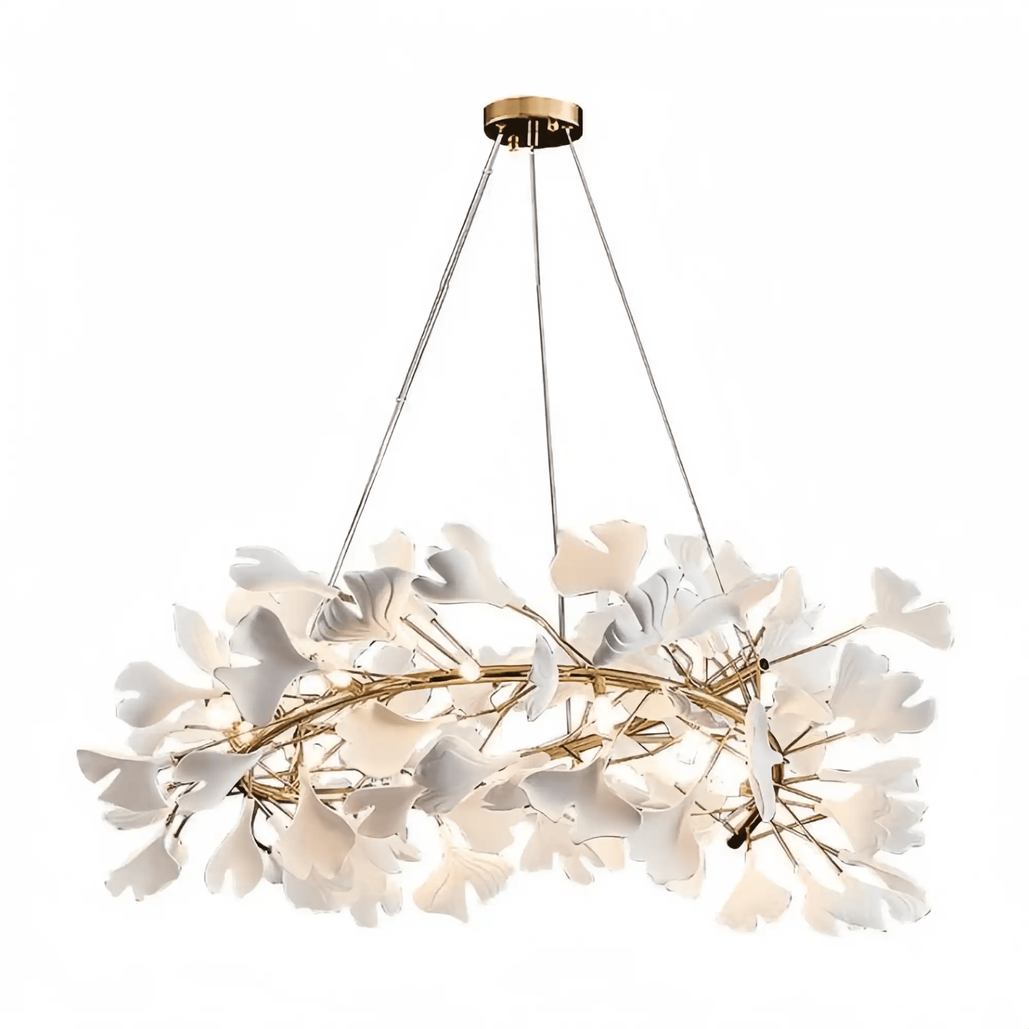 Ginkgo Round Chandelier - 24"Blushlighting