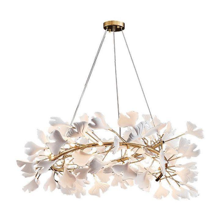 Ginkgo Round Chandelier-chandeliers for dining room,chandeliers for stairways,chandeliers for foyer,chandeliers for bedrooms,chandeliers for kitchen,chandeliers for living room-Blushlighting