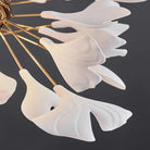 Ginkgo Special Chandelier - All white leavesL 150cm x H 65cm / L 59.1″ x H 25.6″Blushlighting