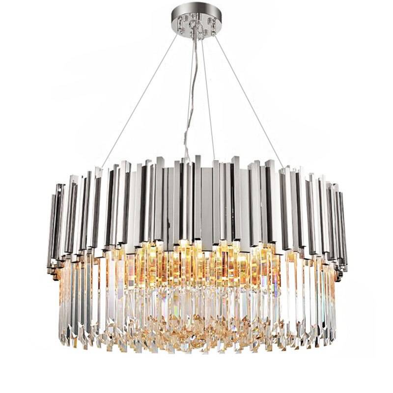 Giovanni Crystal Round Chandelier Polished Chrome-Blushlighting-Blushlighting