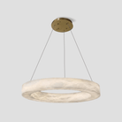 Glacera Alabaster Round Chandelier 19'' 27'' 36'' 60''D - D 27.6"BrassBlushlighting