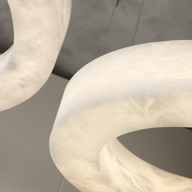 Glacera Alabaster Round Chandelier 19'' 27'' 36'' 60''D - D 27.6"BronzeBlushlighting
