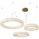 Glacera Alabaster Round Chandelier 19'' 27'' 36'' 60''D - D 19.7"+D 27.6"+D 35.4"BronzeBlushlighting
