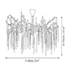 Glamour Dripstone Chandelier - L 59.1″(150cm) x W 27.6″(70cm) x H 27.6″(70cm)Bronze + ClearBlushlighting