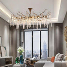 Glamour Dripstone Chandelier - L 59.1″(150cm) x W 27.6″(70cm) x H 27.6″(70cm)Bronze + ClearBlushlighting