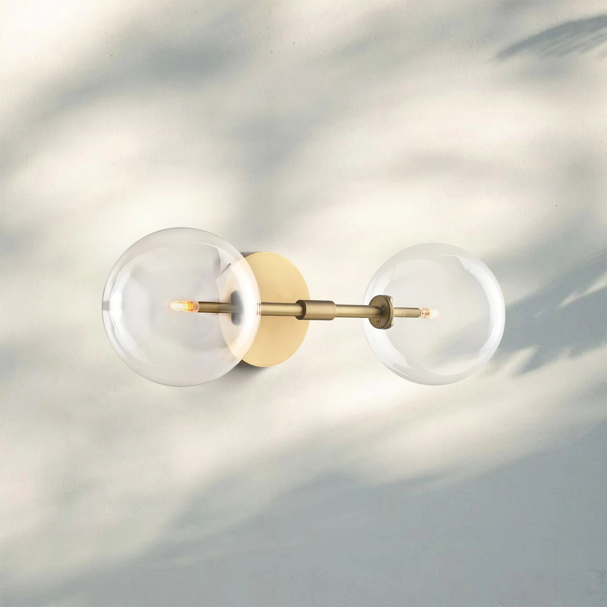 Glass Globe Linear Sconce - Polished NickelBlushlighting