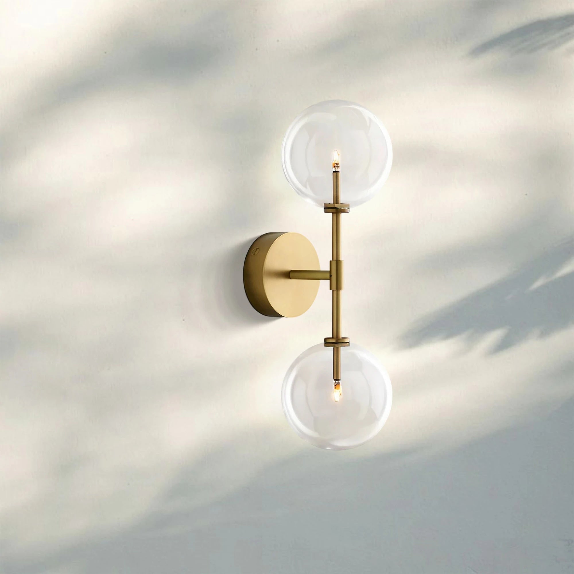 Glass Globe Linear Sconce - Polished NickelBlushlighting