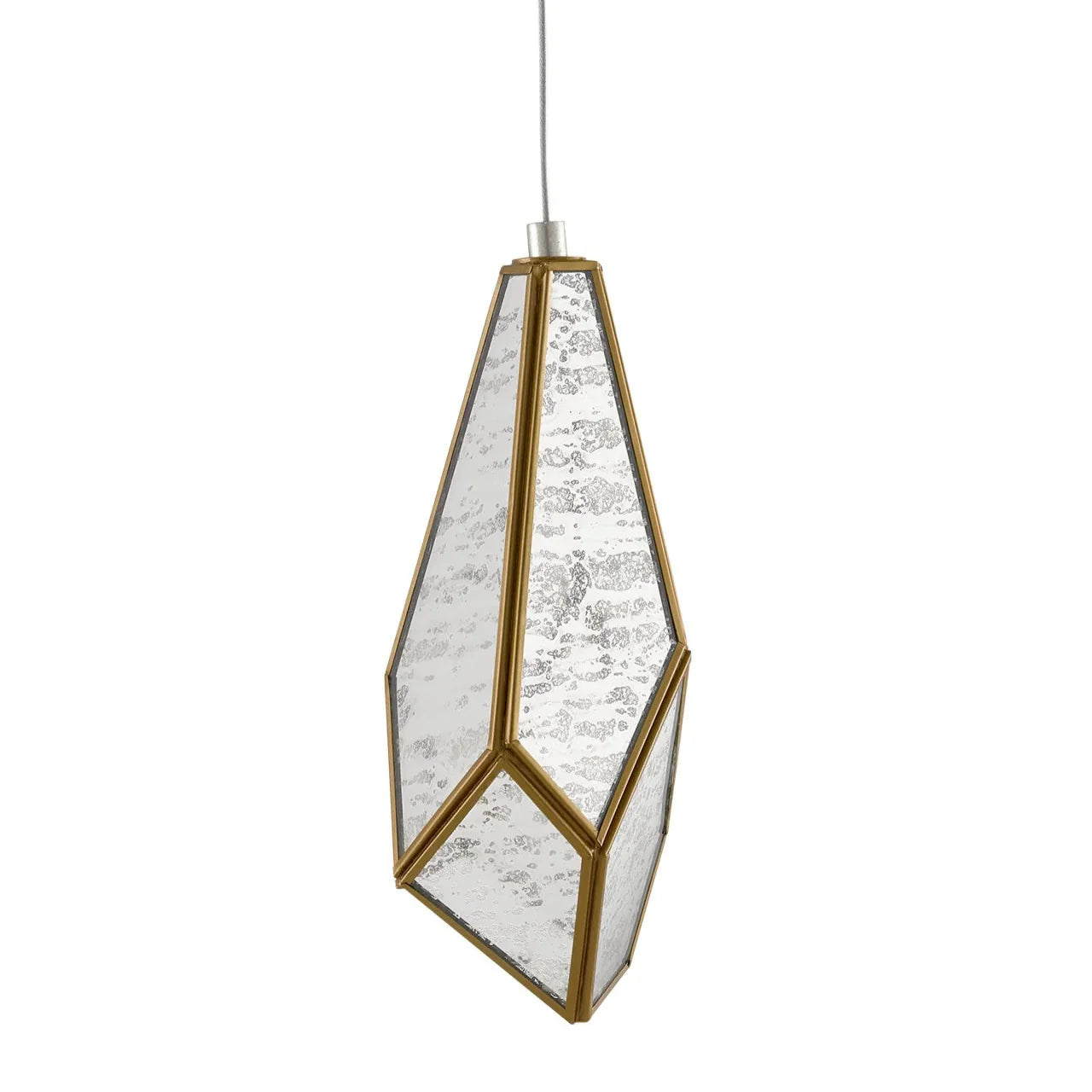 Glass Mirror 3-Light Round Multi-Drop Pendant-