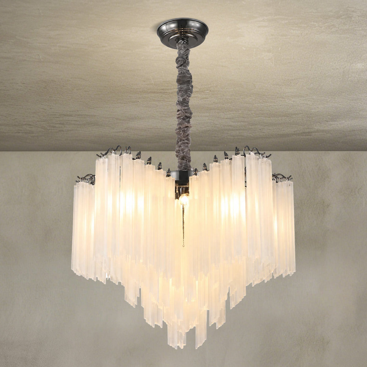 Glass Rod Chandelier - Φ800*H550mm/15LBlushlighting