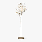 Gliss Gingko Ceramic Leaf Floor Lamp, Modern Stand Lamp - Gold & Gold Metal BaseBlushlighting