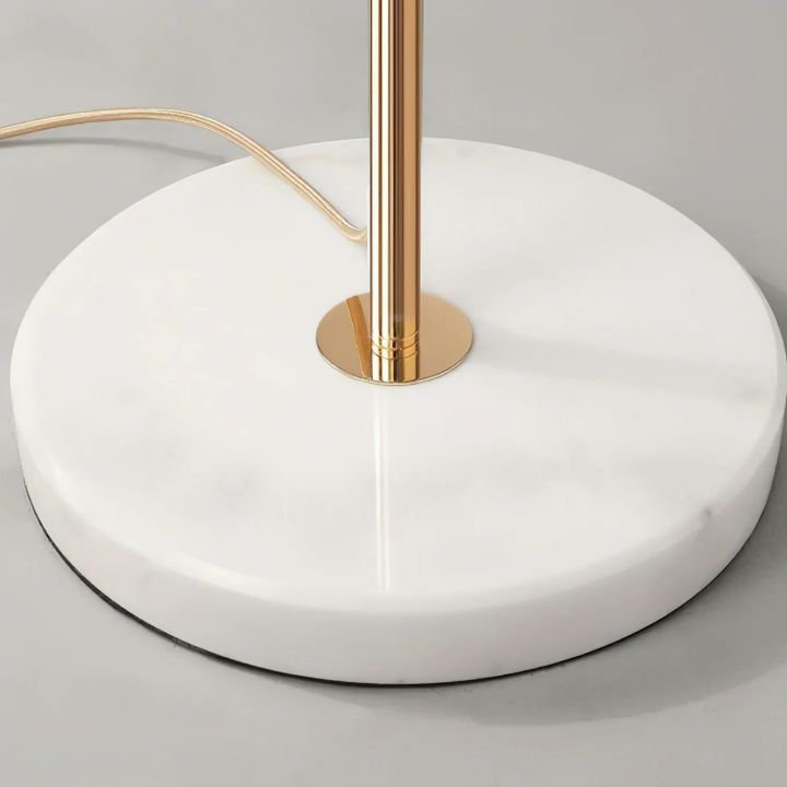 Gliss Gingko Ceramic Leaf Floor Lamp, Modern Stand Lamp - Gold & White Marble BaseBlushlighting