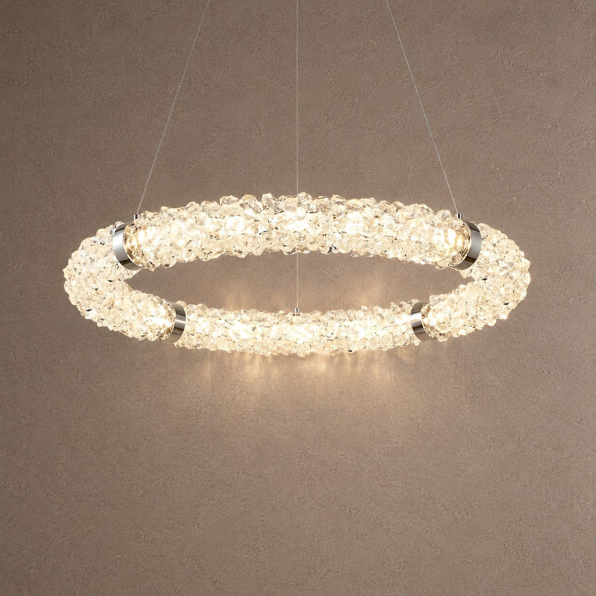 Glitter Glamorous Modern Glass Chandelier - Ø39.4" × H3.3" (Ø100 × H8.5 cm)Blushlighting