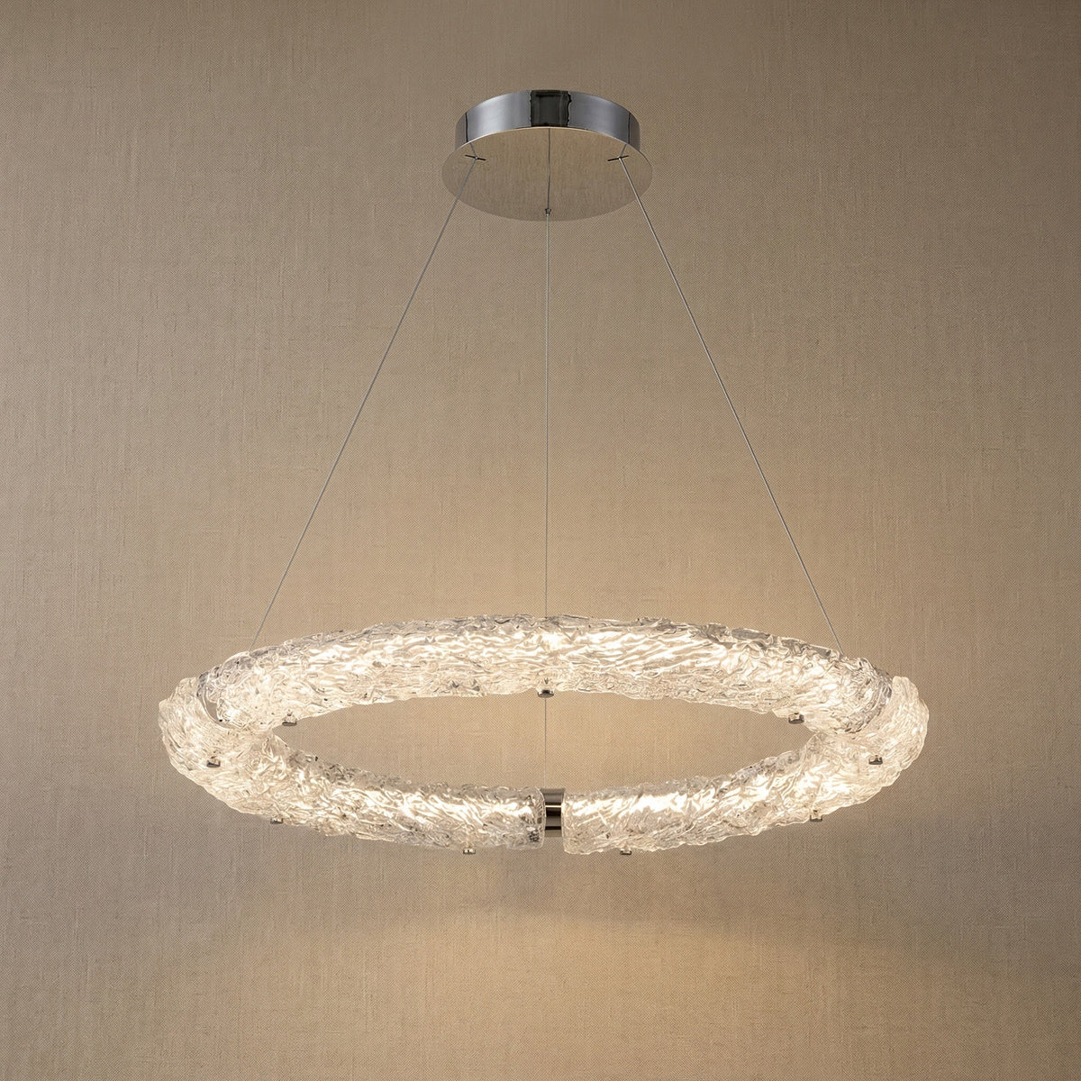 Glitter Glamorous Modern Glass Chandelier - Ø31.5" × H3.3" (Ø80 × H8.5 cm)Blushlighting