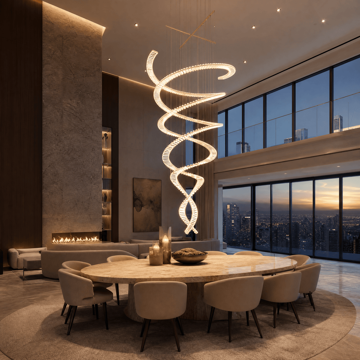 Globo Crystal Halo Chandelier - W1000*1000*H2050mmBlushlighting