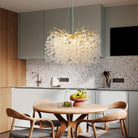 YUYI Gold Modern Tree Branch Crystal Chandelier 23.6" Round