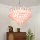 Gold & Pink Barcelona Murano Chandelier with 16 E14 Bulbs-Blushlighting-Blushlighting