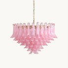 Gold & Pink Barcelona Murano Chandelier with 16 E14 Bulbs-Blushlighting-Blushlighting