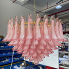 Gold & Pink Barcelona Murano Chandelier with 16 E14 Bulbs-Blushlighting-Blushlighting