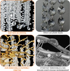 YUYI Gold Tree Branch Crystal Chandelier 47.2" Rectangular