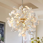 Gold Tree Branches 31" Sputnik Ginkgo Leaf Ceiling Chandelier - Pendant - 31.5inBlushlighting