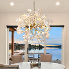 Gold Tree Branches 31" Sputnik Ginkgo Leaf Ceiling Chandelier - Pendant - 31.5inBlushlighting