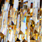 Gold/Silver Round Modern Tiered Metal Crystal Chandelier - 2 Layers Wall Light: D10.6"*H21.3"GoldWarm LightBlushlighting