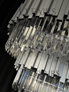 Gold/Silver Round Modern Tiered Metal Crystal Chandelier - Round: 1 Layer D15.7"*H11.8"/4 LightsGoldWarm LightBlushlighting