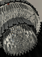 Gold/Silver Round Modern Tiered Metal Crystal Chandelier - Round: 1 Layer D15.7"*H11.8"/4 LightsGoldWarm LightBlushlighting