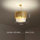 Gold/Silver Round Modern Tiered Metal Crystal Chandelier - Round: 1 Layer D15.7"*H11.8"/4 LightsGoldWarm LightBlushlighting