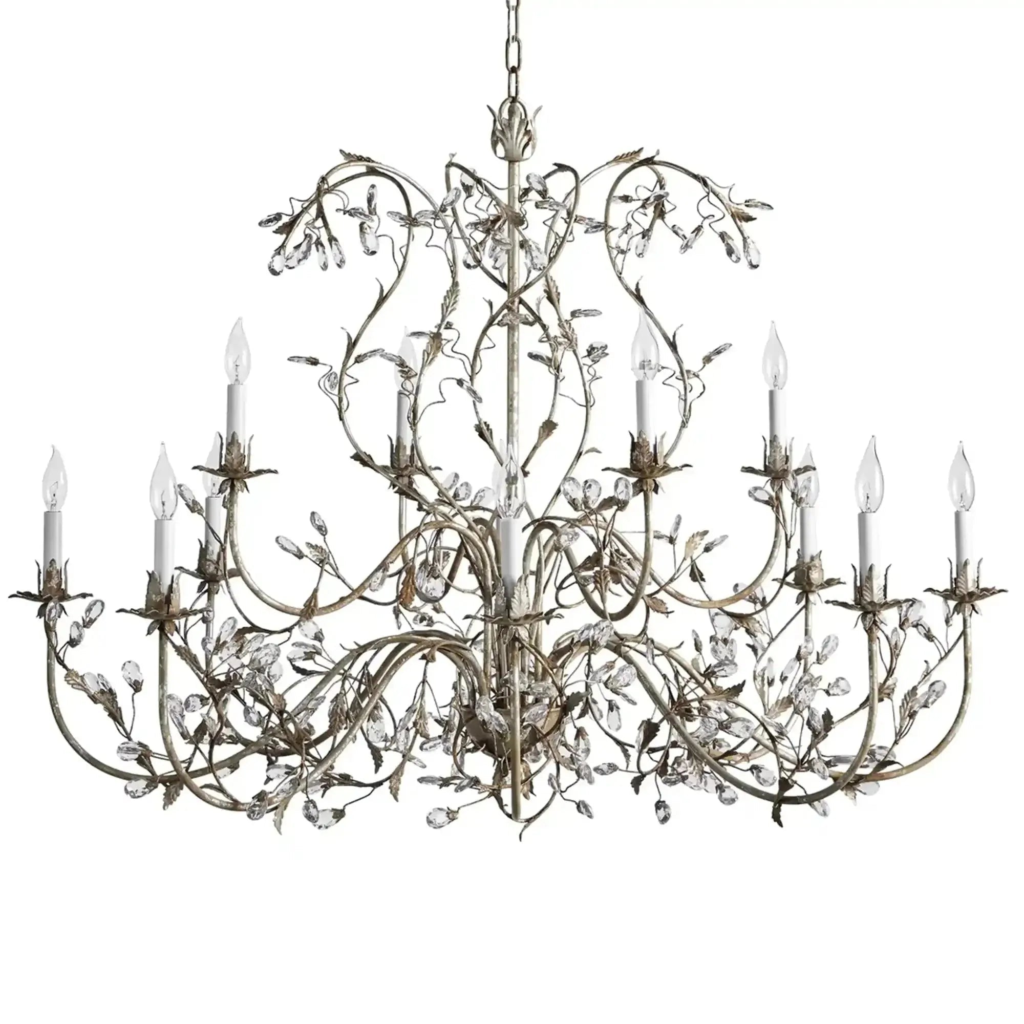 Gothic Claudette 12 - Light Round Chandelier - IronBlushlighting