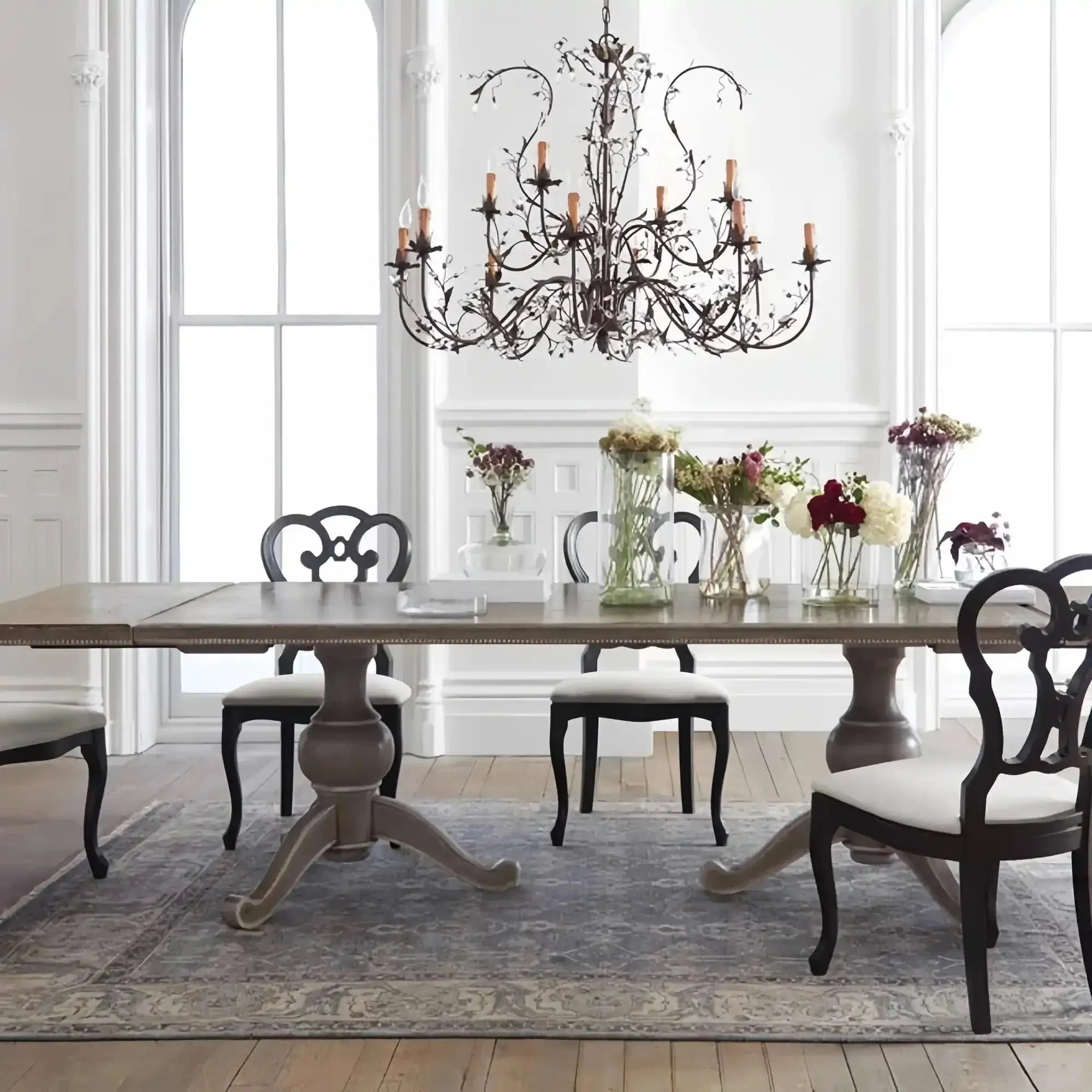 Gothic Claudette 12 - Light Round Chandelier - IronBlushlighting