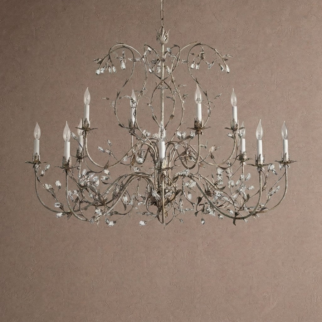 Gothic Claudette 12-Light Round Chandelier - IronBlushlighting