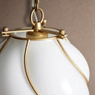 Grace Small Glass Pendant - 8" WBrassBlushlighting