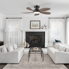 Graceshire contemporary ceiling fan - blackBlushlighting