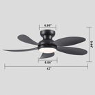 Graceshire contemporary ceiling fan - brownBlushlighting