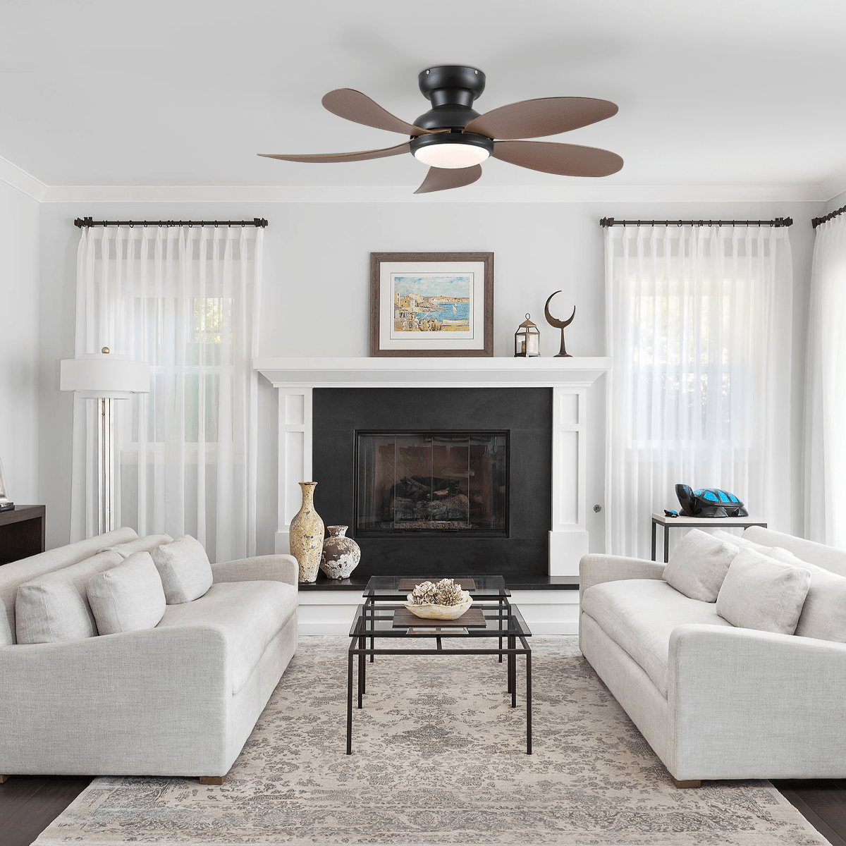 Graceshire contemporary ceiling fan - Blushlighting