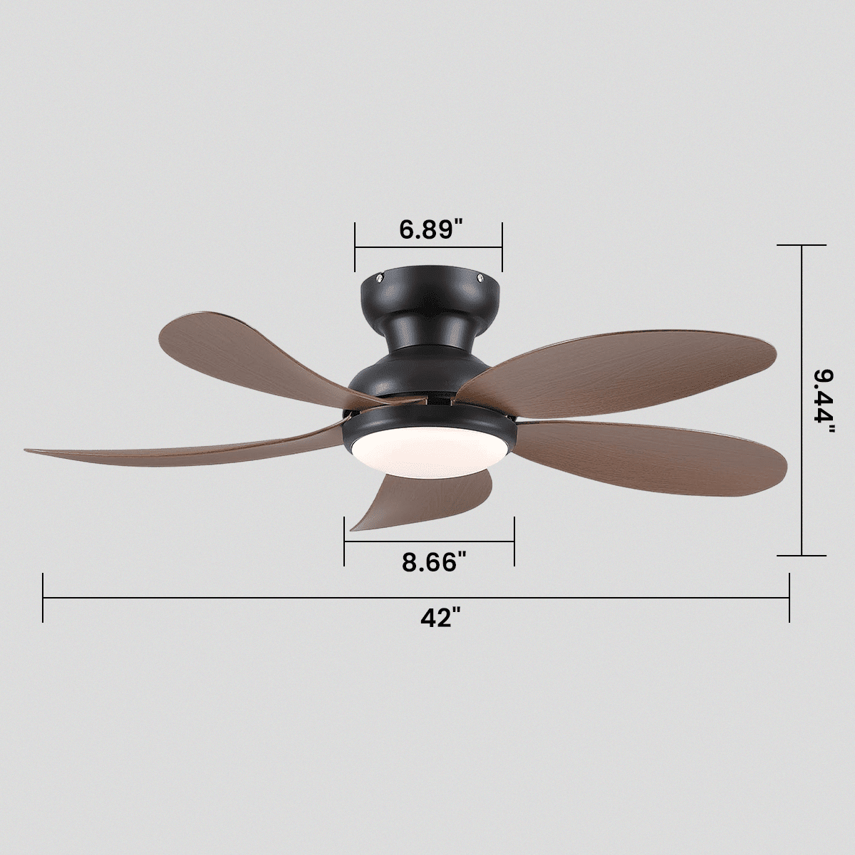 Graceshire contemporary ceiling fan - brownBlushlighting