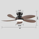 Graceshire contemporary ceiling fan - brownBlushlighting
