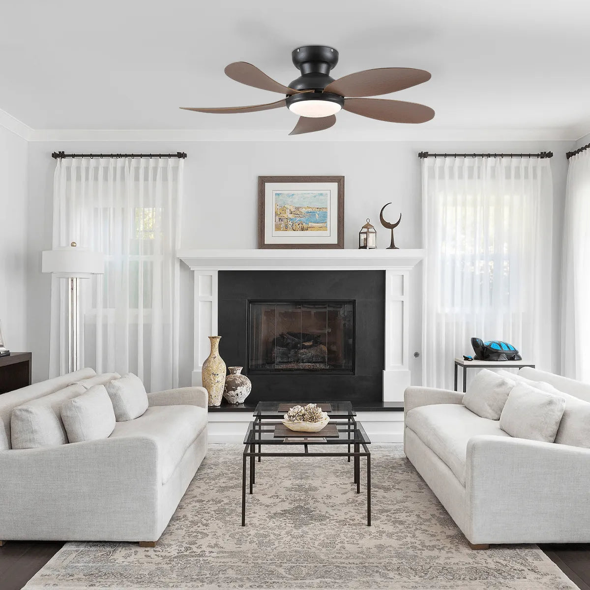 Graceshire contemporary ceiling fan - Blushlighting