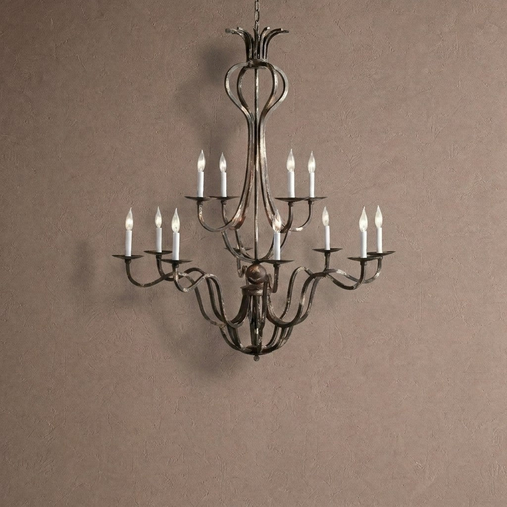 Grand 12 Light Chandelier - Blushlighting