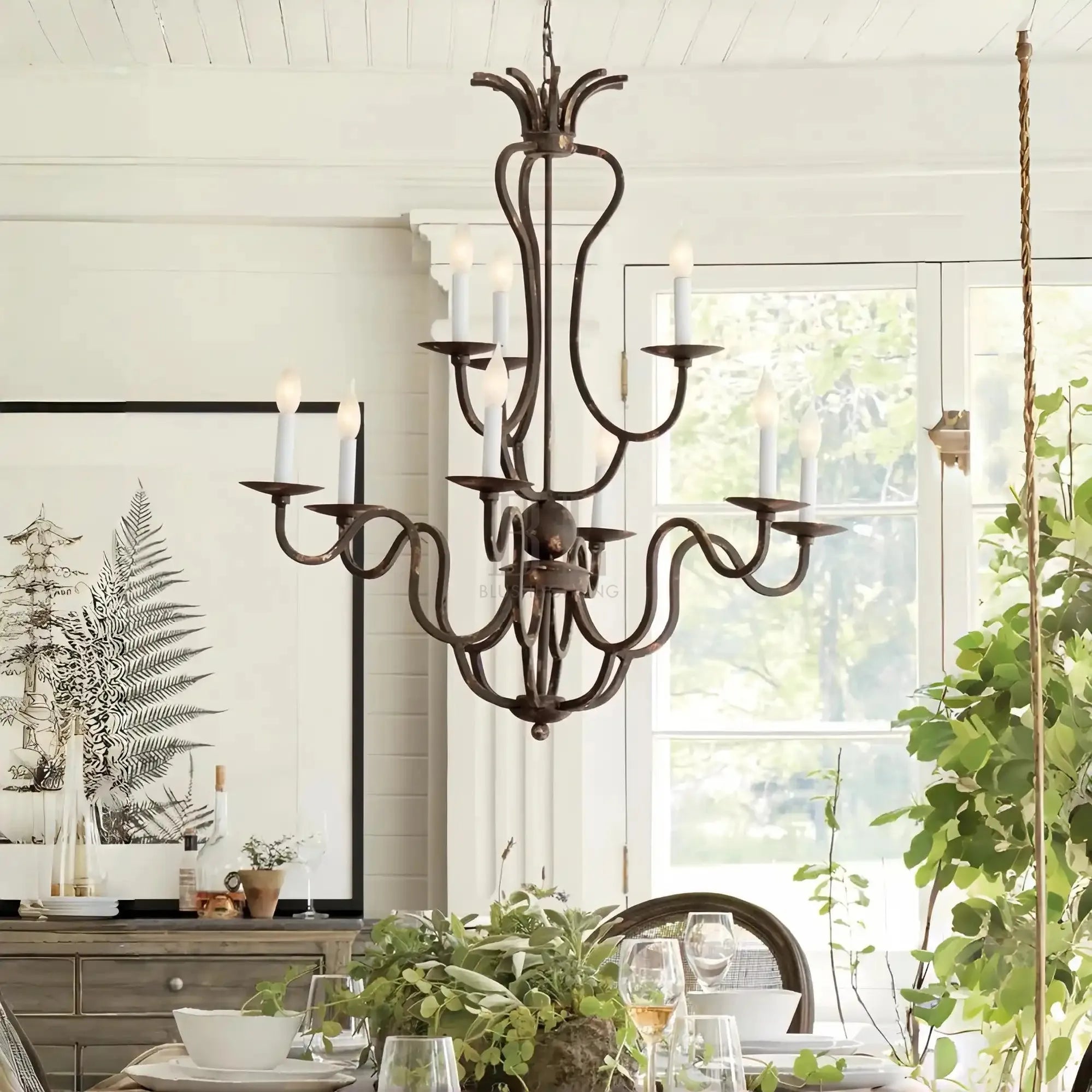 Grand 12 Light Chandelier - Blushlighting