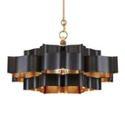 Grand Lotus Large Black Chandelier - Blushlighting