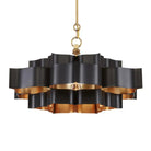 Grand Lotus Large Black Chandelier - Blushlighting